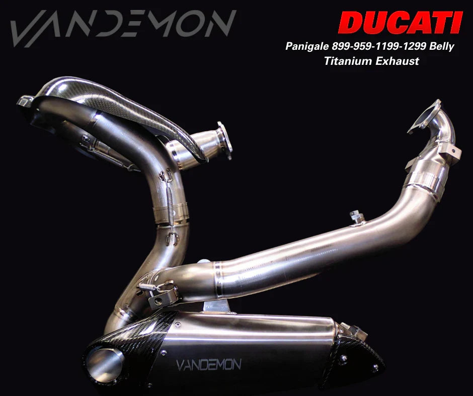 Vandemon Ducati Panigale 899,959,1199,1299 Titanium Belly Exhaust System 2011-18 DUC129TIEXBELA VA-122