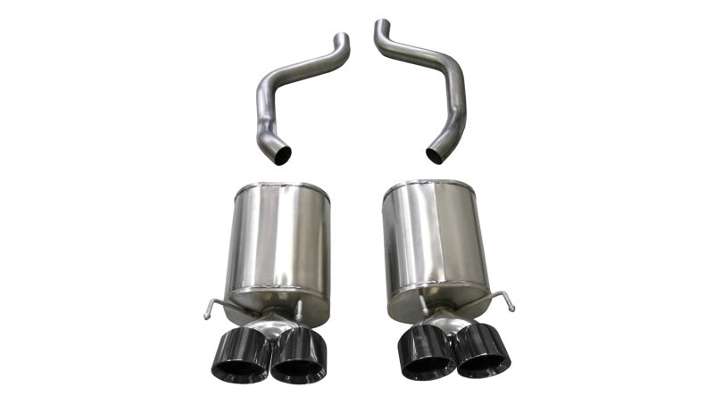 Corsa 09-13 Chevrolet Corvette (C6) 6.2L Black Xtreme Axle-Back Exhaust w/4.5in Tips 21012BLK