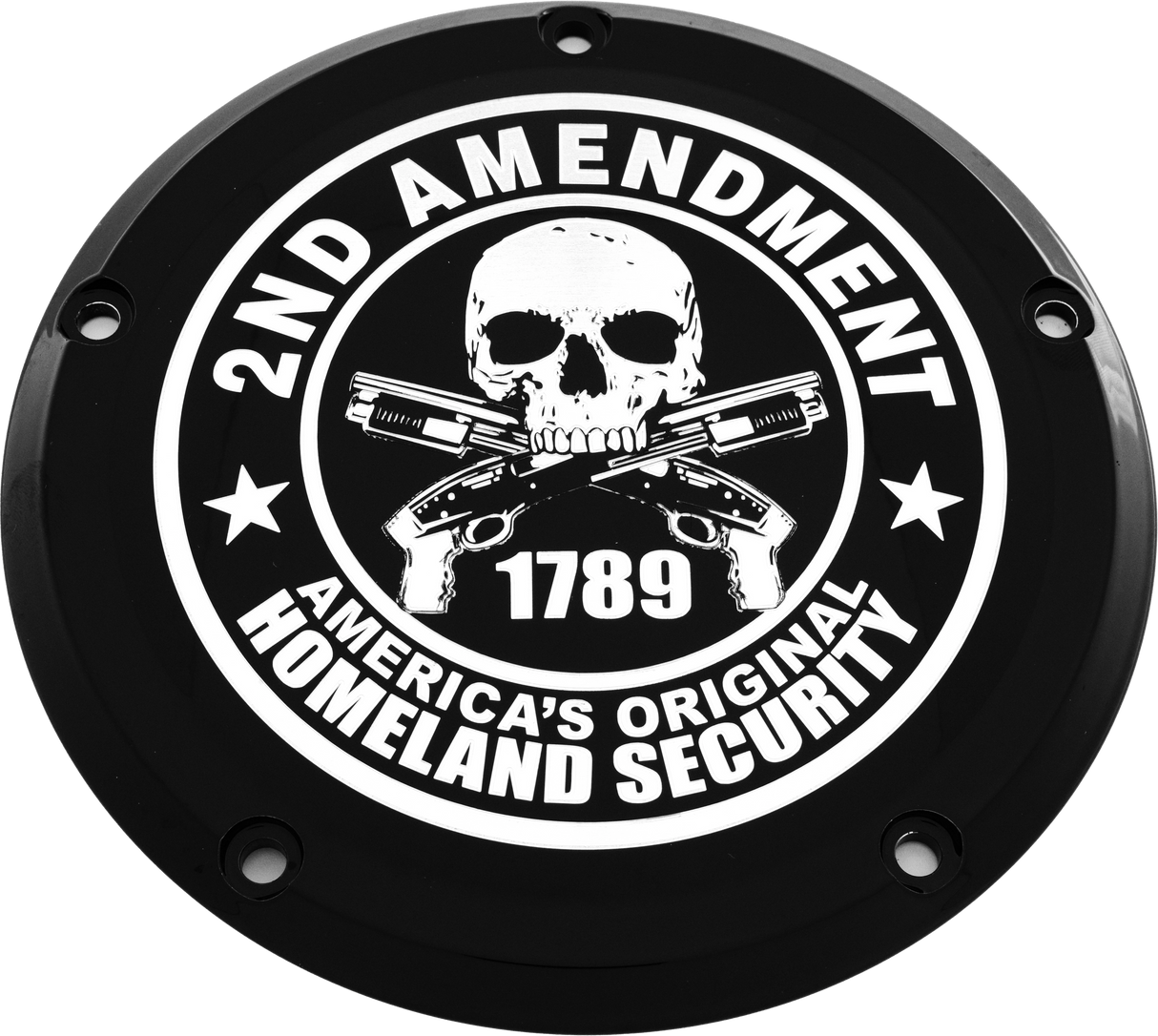 CUSTOM ENGRAVING 7 M8 Flt/Flh Derby Cover 2a Black PATR19-46BG