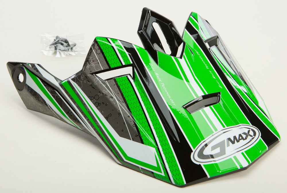 GMAX Gm-76x Helmet Visor W/Screws Bio Green/White/Black G076047