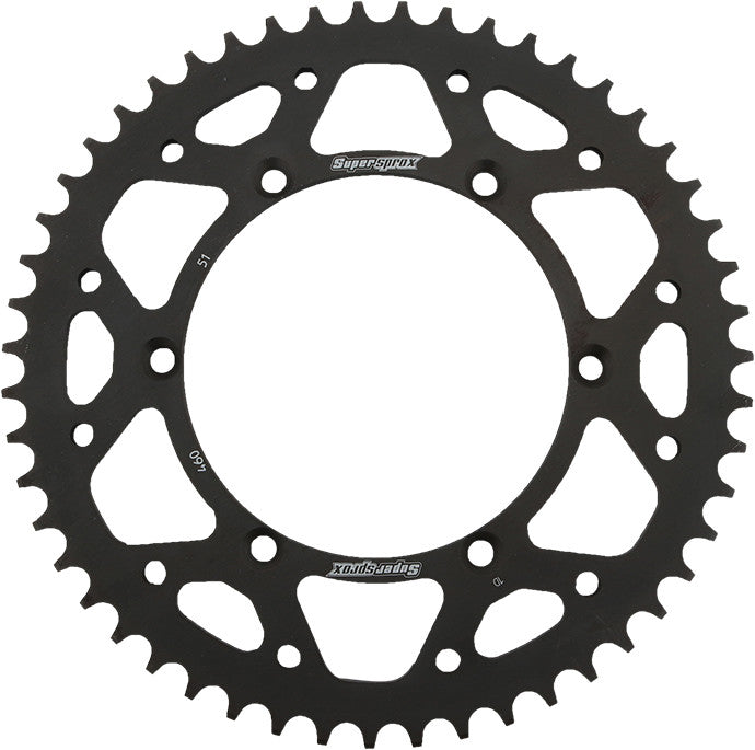 SUPERSPROX Rear Sprocket Steel 51t-520 Blk Kaw RFE-460-51-BLK