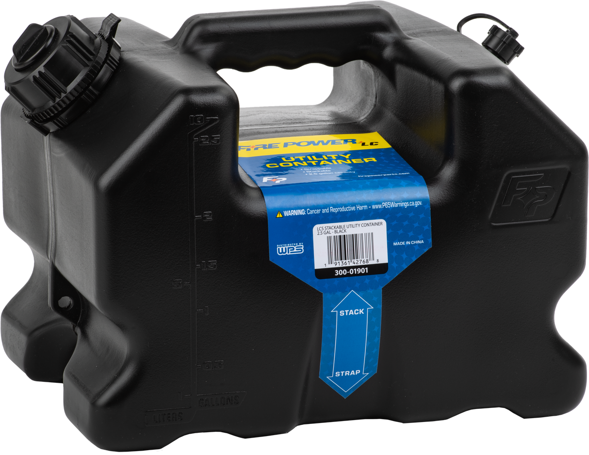 FIRE POWER Lcs Stackable Container 2.5 Gal - Black 300-01901
