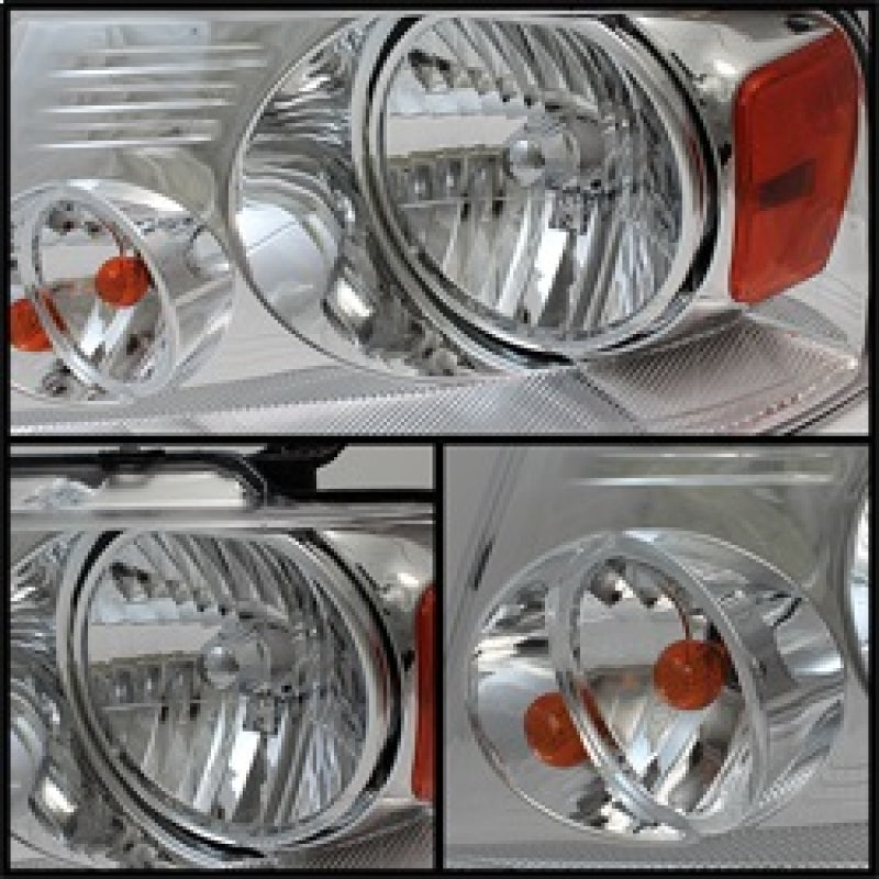 Xtune Ford F150 04-08 Amber Crystal Headlights Chrome HD-JH-FF15004-AM-C 5069825