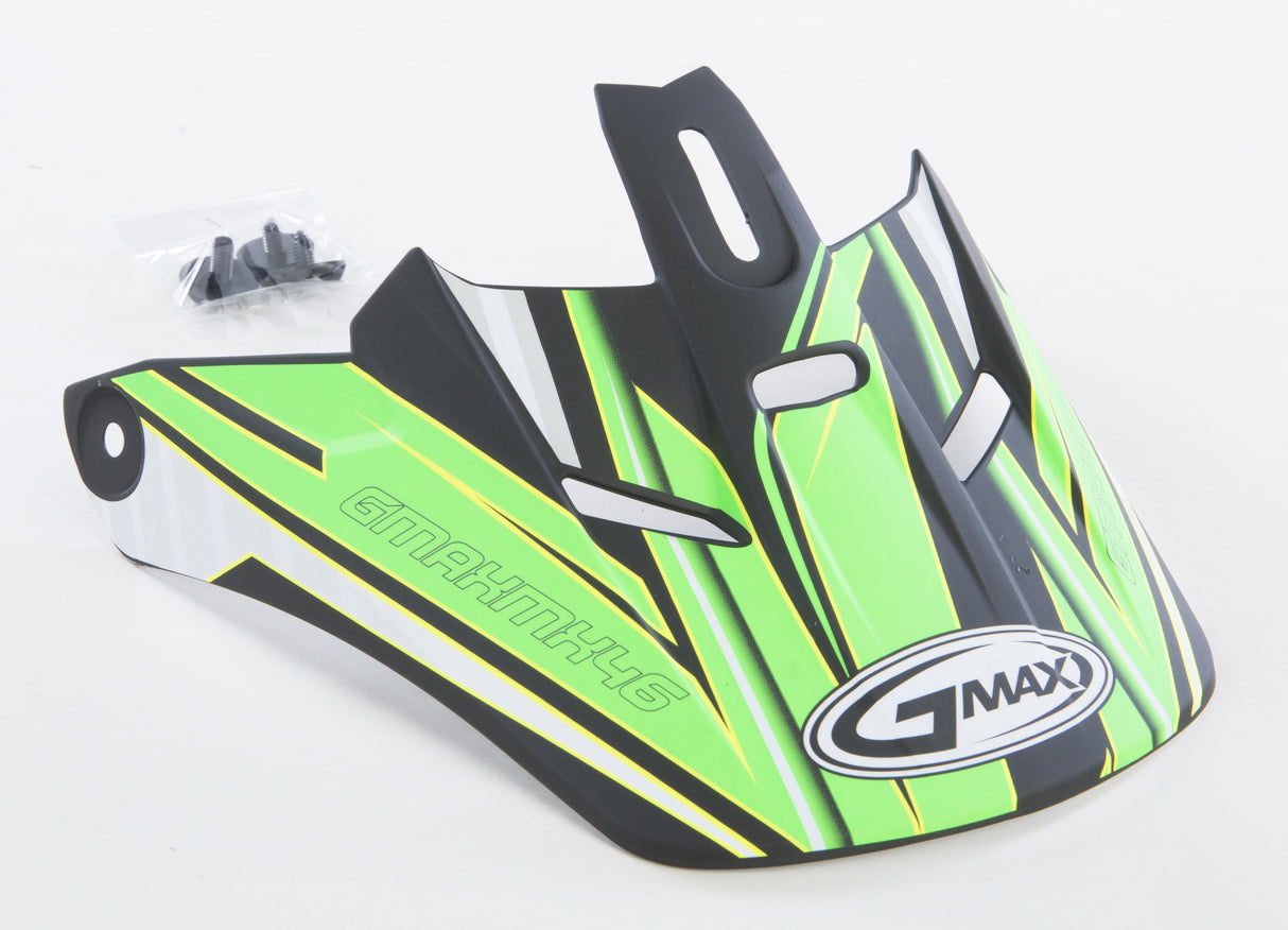 GMAX Gm-46.2 Coil Helmet Visor Matte Black/Flo-Green Xs-Sm G046230
