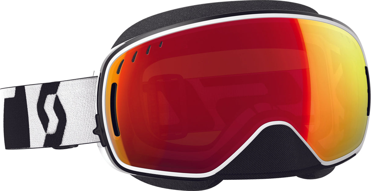 SCOTT Lcg Sno-X Goggle Black/White Chrome W/Clear Lenses 246437-1007312