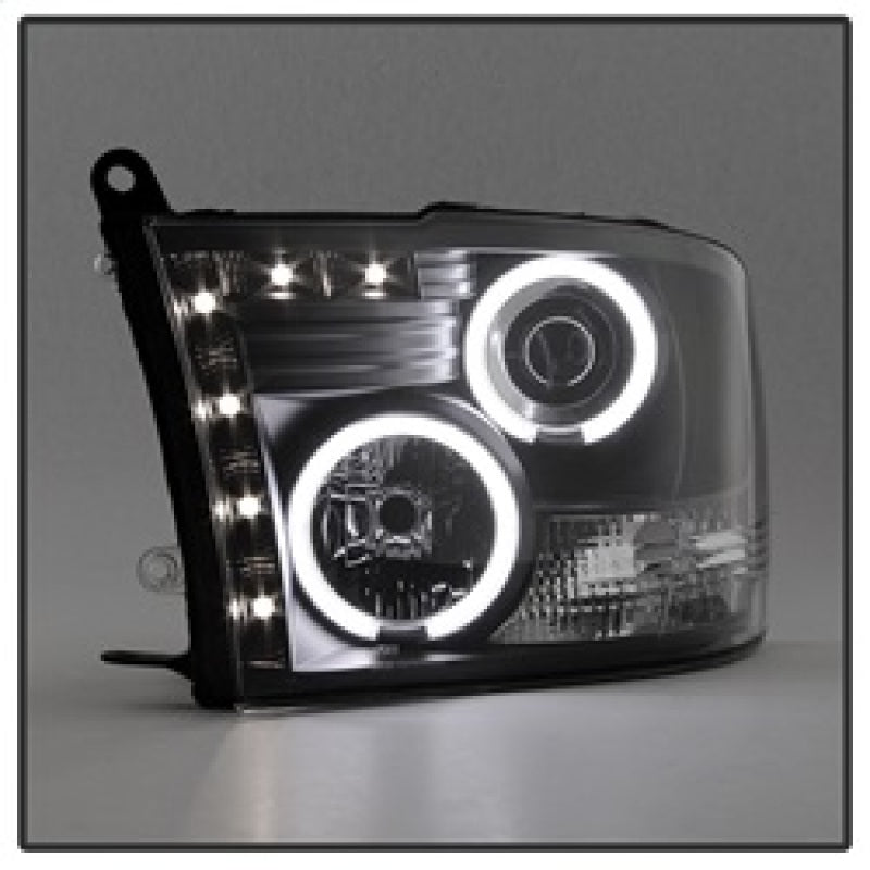 Spyder Dodge Ram 1500 09-14 Projector Headlights Halogen- CCFL Halo LED - Blk PRO-YD-DR09-CCFL-BK 5030320
