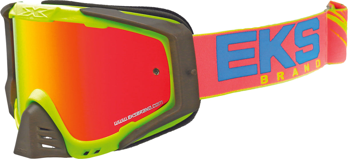 EKS BRAND Outrigger Goggle Flo Yellow/Cyan/Fire 067-50110