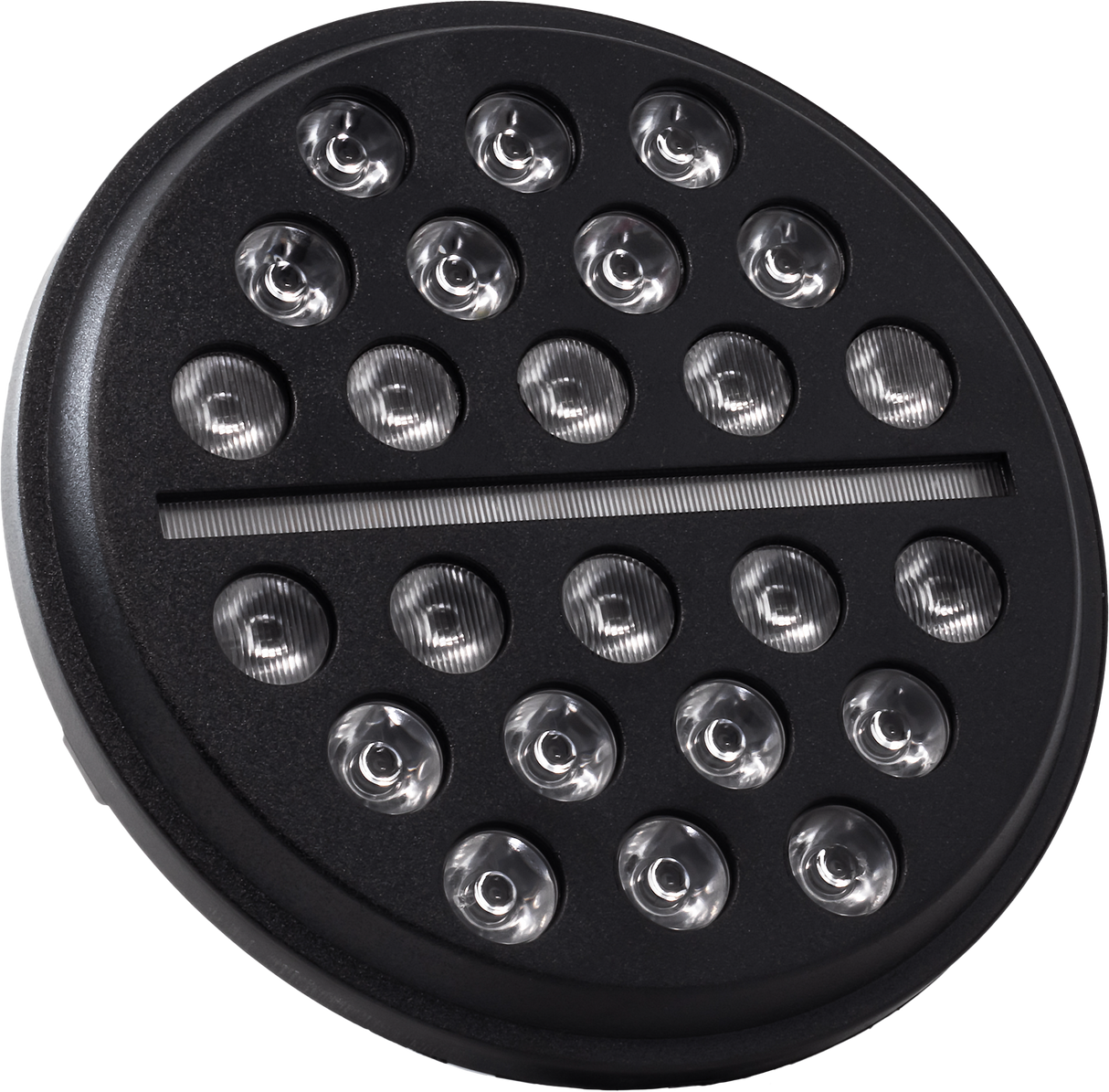LETRIC LIGHTING CO7" Led Buck Shot Headlight Blk IndianLLC-ILHC-7B