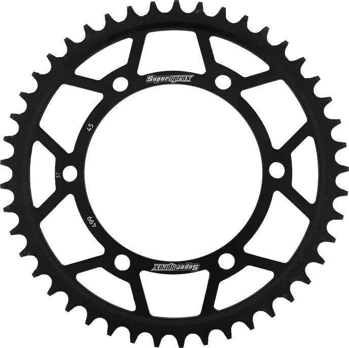 SUPERSPROX Rear Sprocket Steel 45t-530 Blk Kaw RFE-499-45-BLK