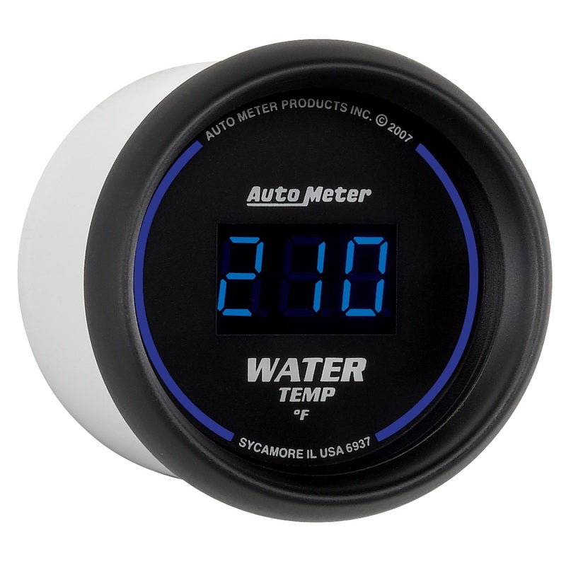 Autometer Cobalt Digital 52.4mm Black 0-300 deg F Water Temperature Gauge 6937