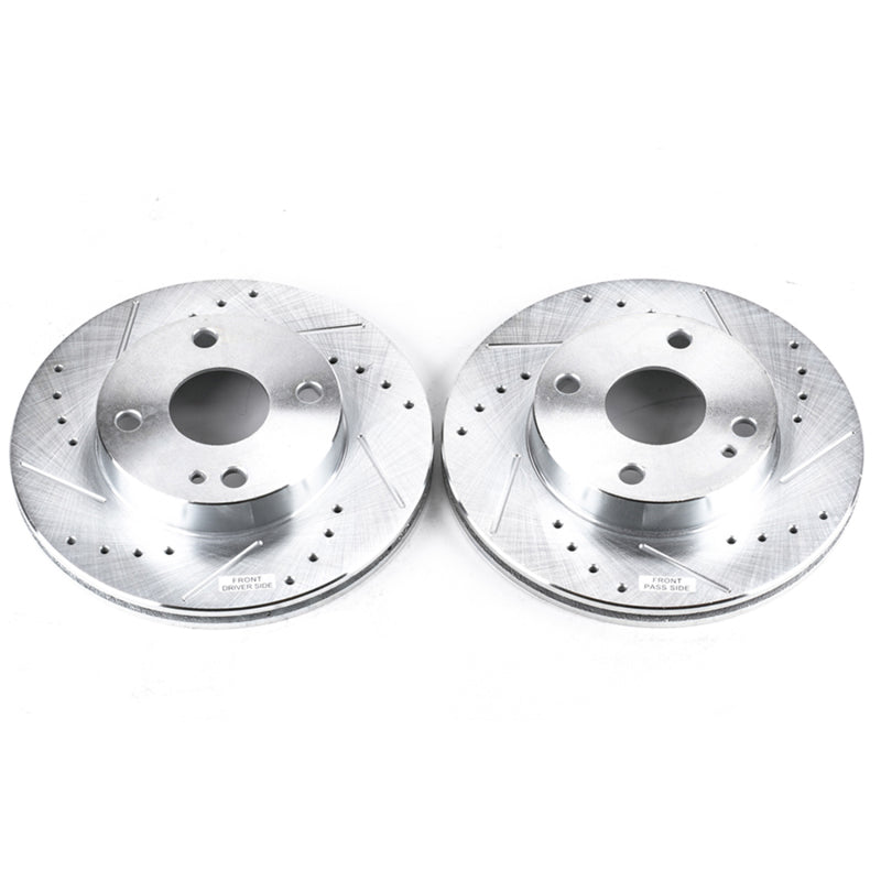 Power Stop 90-93 Mazda Miata Front Evolution Drilled & Slotted Rotors - Pair JBR543XPR