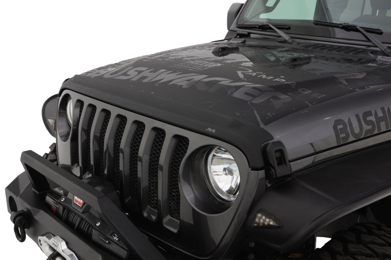 AVS 2018+ Jeep Wrangler (JL) 2dr/4dr Aeroskin II Textured Low Profile Hood Shield - Black 436148