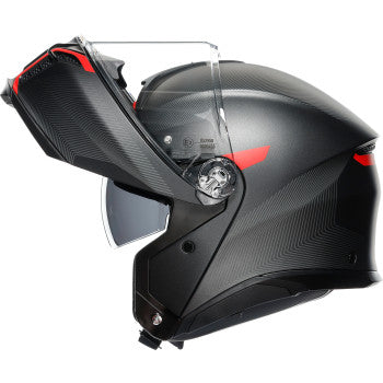 AGV Tourmodular Helmet - Frequency - Matte Gunmetal/Red - 2XL 211251F2OY00516