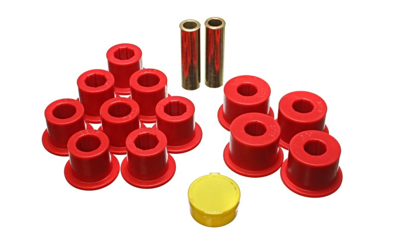 Energy Suspension 6/86-97 Nissan 720 & Hardbody Pickup 2WD Red Rear Leaf Spring Bushing Set 7.2103R
