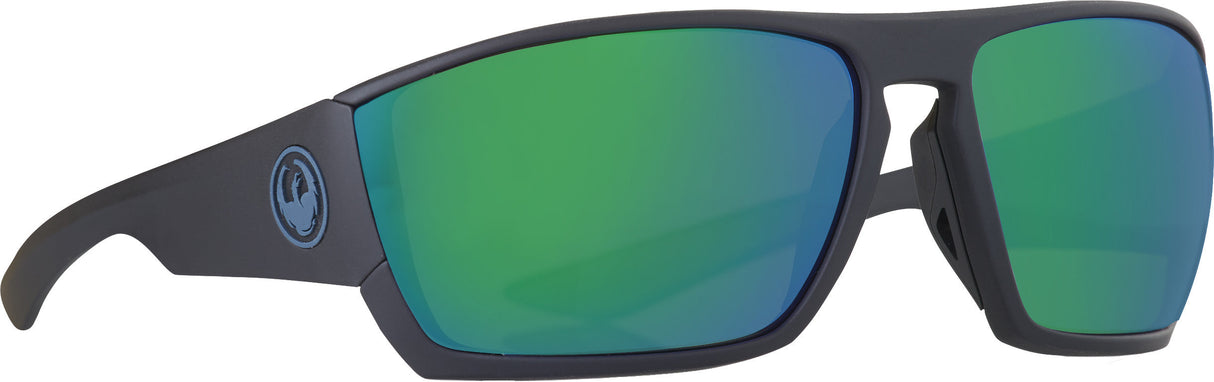 DRAGON Cutback Sunglasses Matte Black H2o W/Green Ion Polar Lens 351436816008