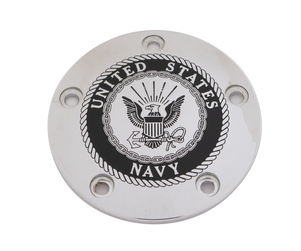 CUSTOM ENGRAVING Tc Timer Cover Navy Chrome NAV15-04