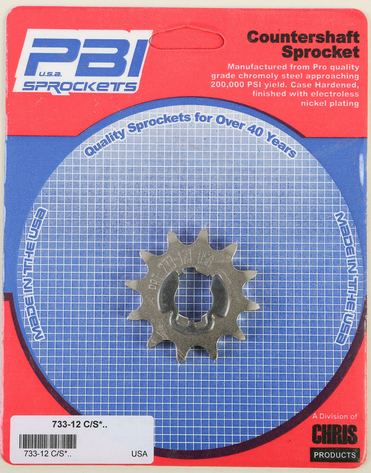 PBIFront Cs Sprocket Steel 12t-428 Suz/Yam733-12