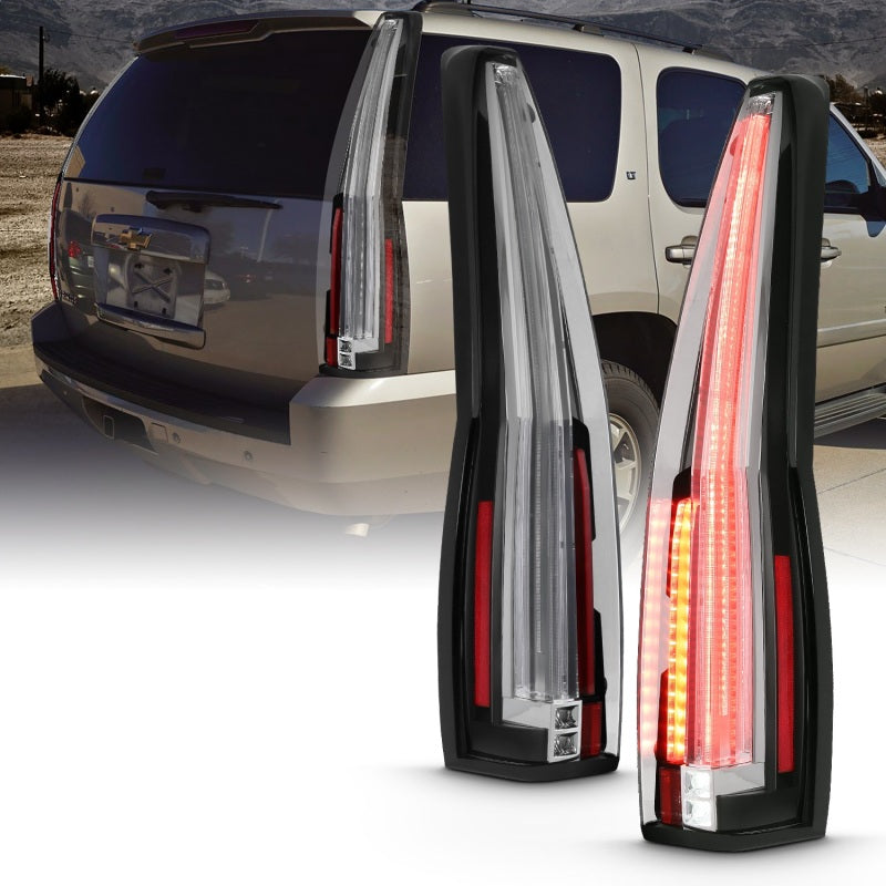 ANZO 2007-2014 Chevrolet TahOE Led Taillights Red/Clear 311297
