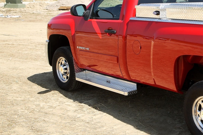 Deezee 08-14 Ford Econoline/E-Series Van Running Board Cab Section Brite-Tread Aluminum (Front Door) DZ 2045