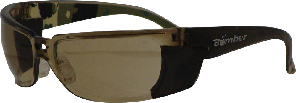 BOMBER Z-Bomb Safety Sunglasses Light Brown W/Light Brown Lens ZF106