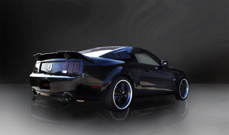Corsa 05-10 Ford Mustang Shelby GT500 5.4L V8 Black Xtreme Axle-Back Exhaust 14314BLK