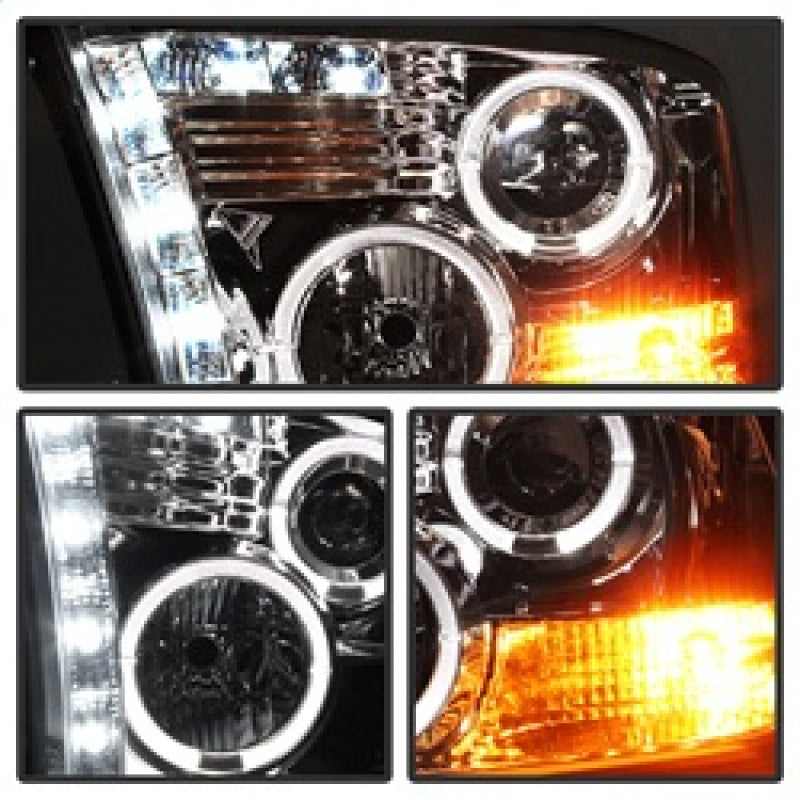 Spyder Dodge Ram 1500 09-14 10-14 Projector Headlights Halogen- LED Halo LED - Chrm PRO-YD-DR09-HL-C 5010049