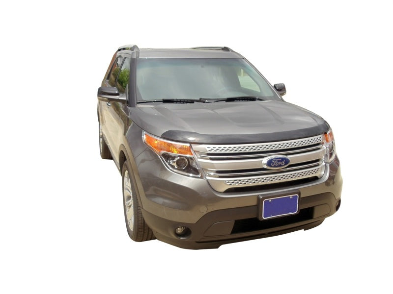 AVS 11-15 Ford Explorer (Excl. Sport Model) Aeroskin Low Profile Acrylic Hood Shield - Smoke 322045