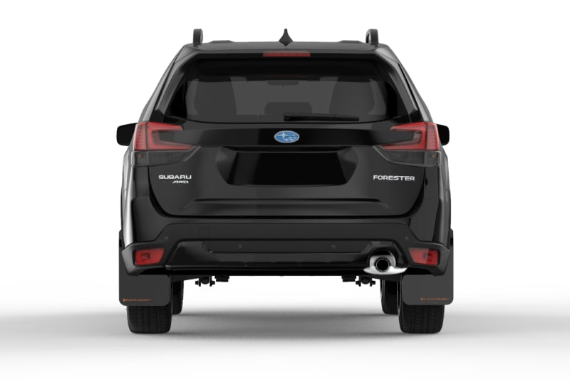Rally Armor 19-21 Subaru Forester Black UR Mud Flap w/ Orange Logo MF52-UR-BLK/OR
