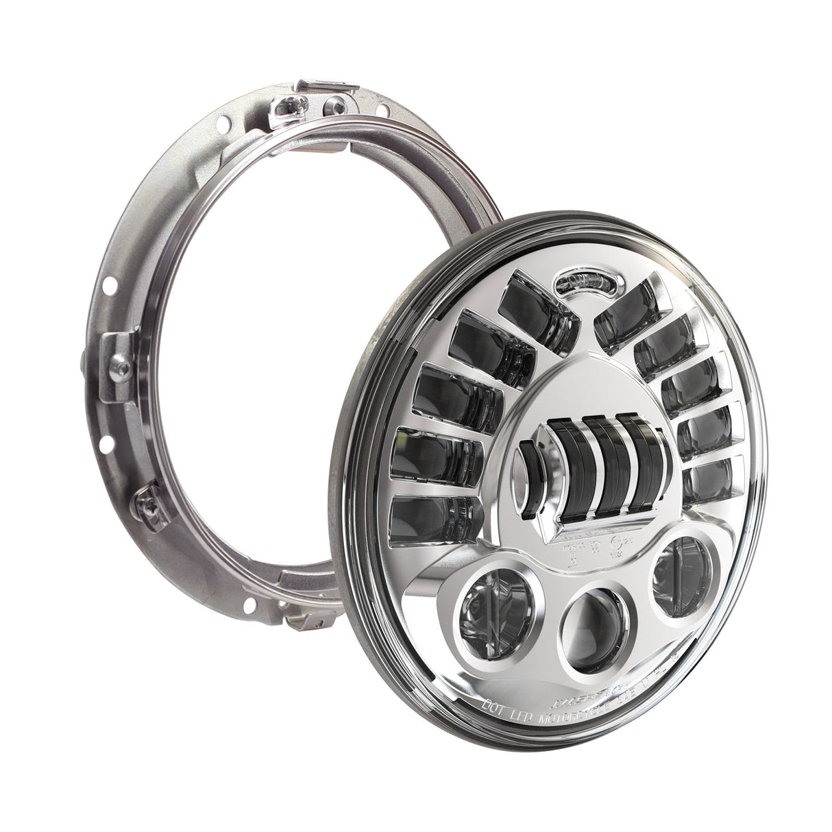 JW SPEAKER8790a2 Adaptive Headlt 7" Chr Bezel W/Mount Ring555061