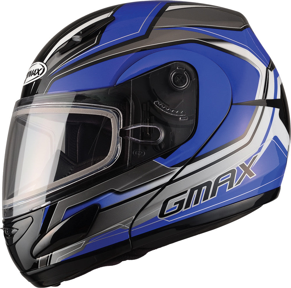 GMAX Gm-44s Modular Helmet Glacier Blue/Silver/Black M G6444215 TC-2