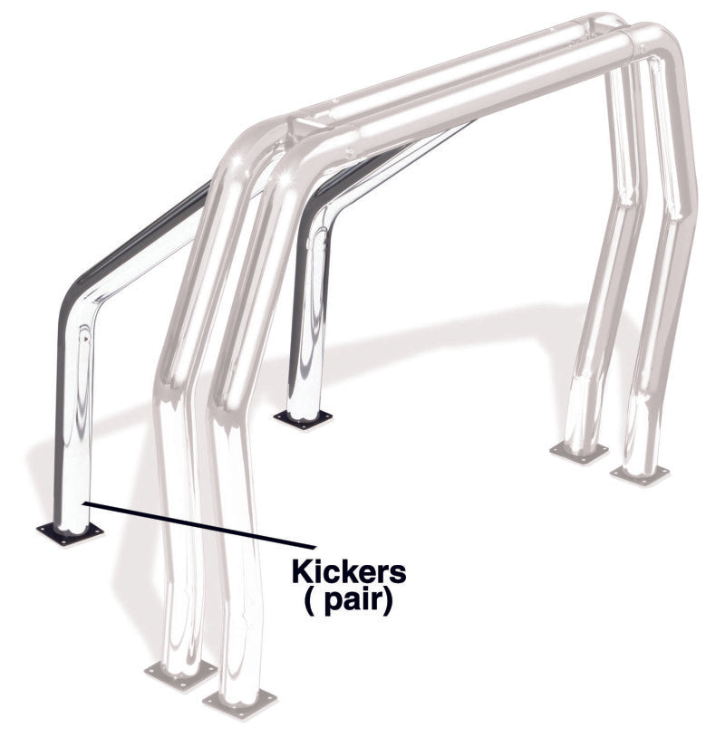 Go Rhino RHINO Bed Bar - Kickers - Chrome 9560C