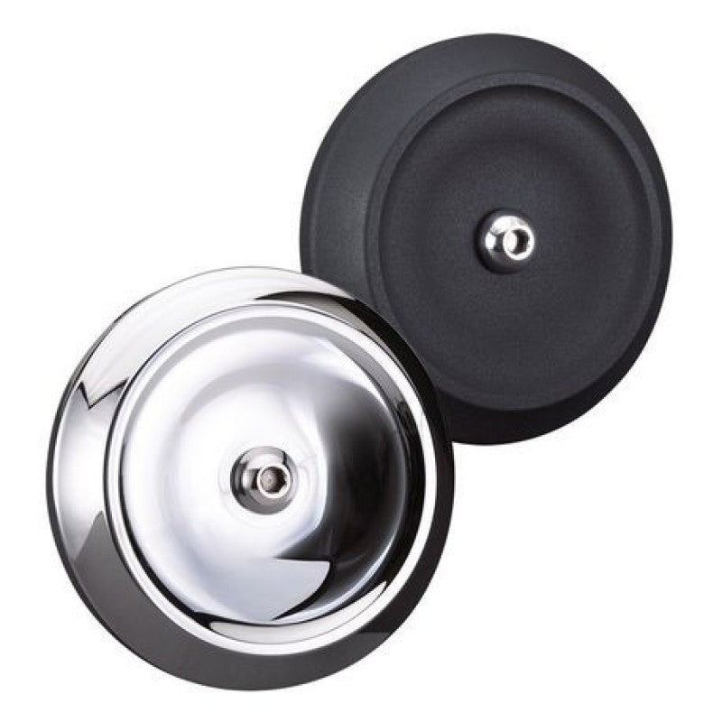 S&S Cycle Dished Bobber Air Cleaner Cover w/ Machined Highlights - Black 170-0123