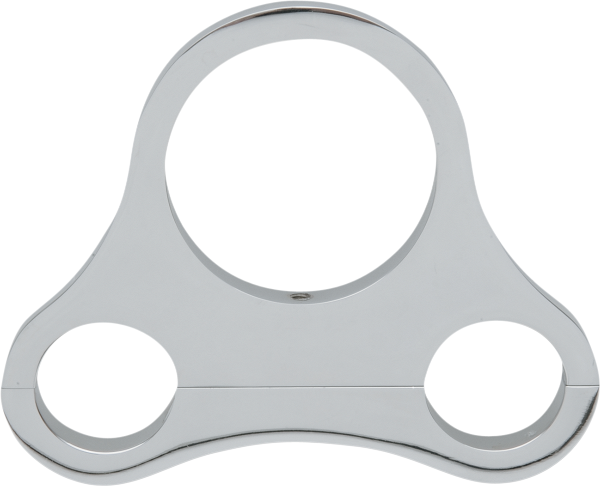 DRAG SPECIALTIES Soporte de calibre único con barra en T de 1,25" - Cromado - Para calibre mini de 2,375/2,4" 373866