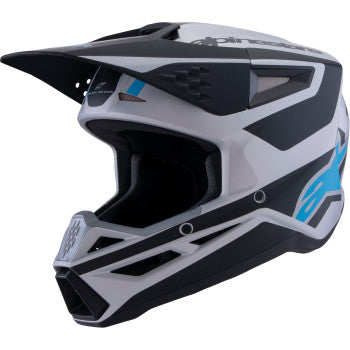 ALPINESTARS SM3 Helmet - Heat - Matte Silver/Blue/Black - 2XL 8301026-1949-XXL