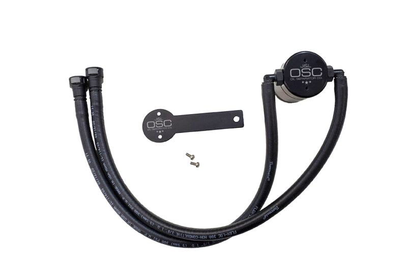 J&L 16-24 Chevrolet Camaro LT1 6.2L Driver Side Oil Separator 3.0 - Black Anodized 3081D-B