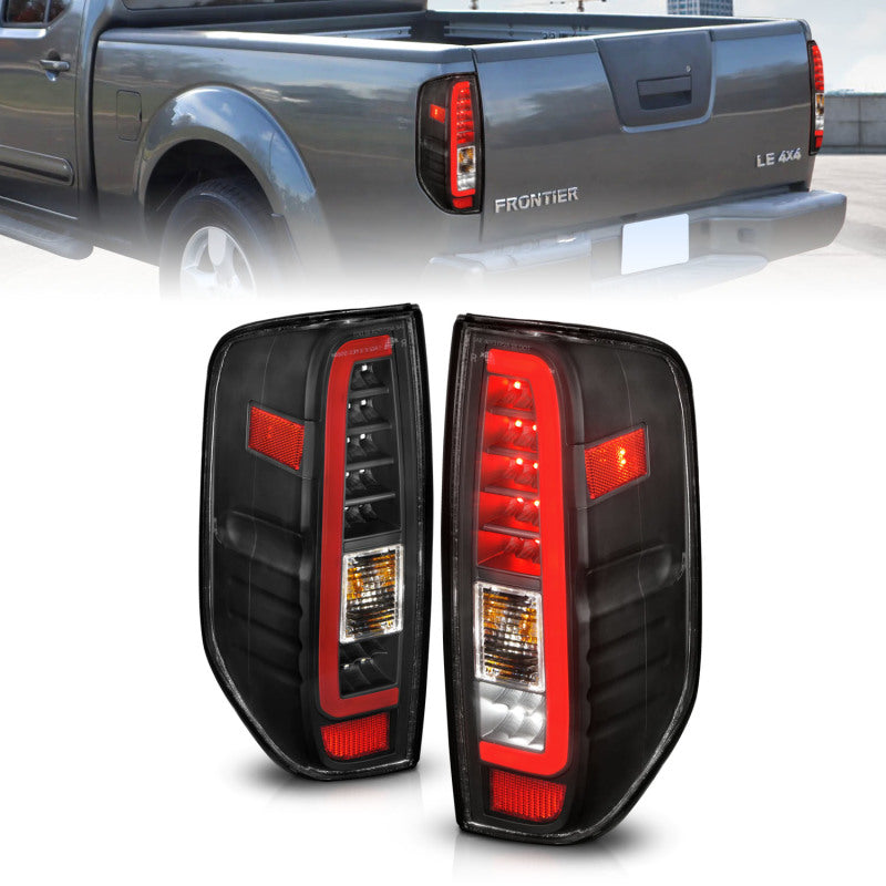 ANZO 2005-2021 Nissan Frontier LED Taillights Black Housing/Clear Lens 311443
