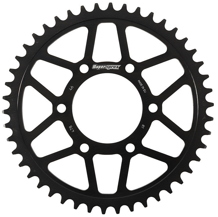 SUPERSPROX Rear Edge Sprocket Steel 46t-520 Blk Kaw/Pol RFA-478-46-BLK