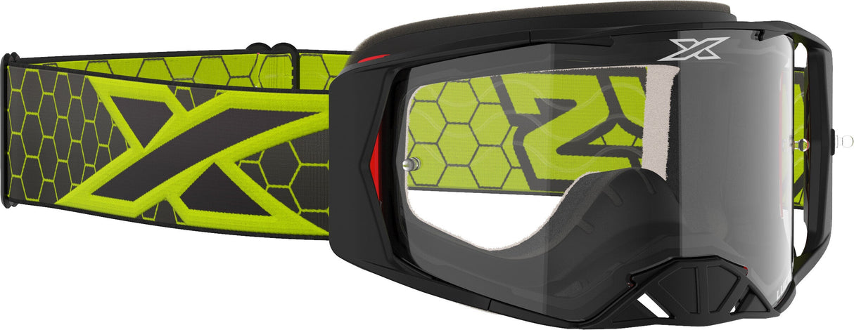 EKS BRAND Lucid Goggle Black/Flo Yellow W/Clear Lens 067-11020