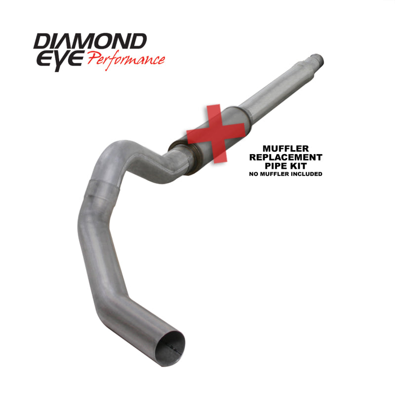 Diamond Eye KIT 5in CB MFLR RPLCMENT PIPE SGL AL: 03-07 FORD 6.0L F250/F350 K5344A-RP