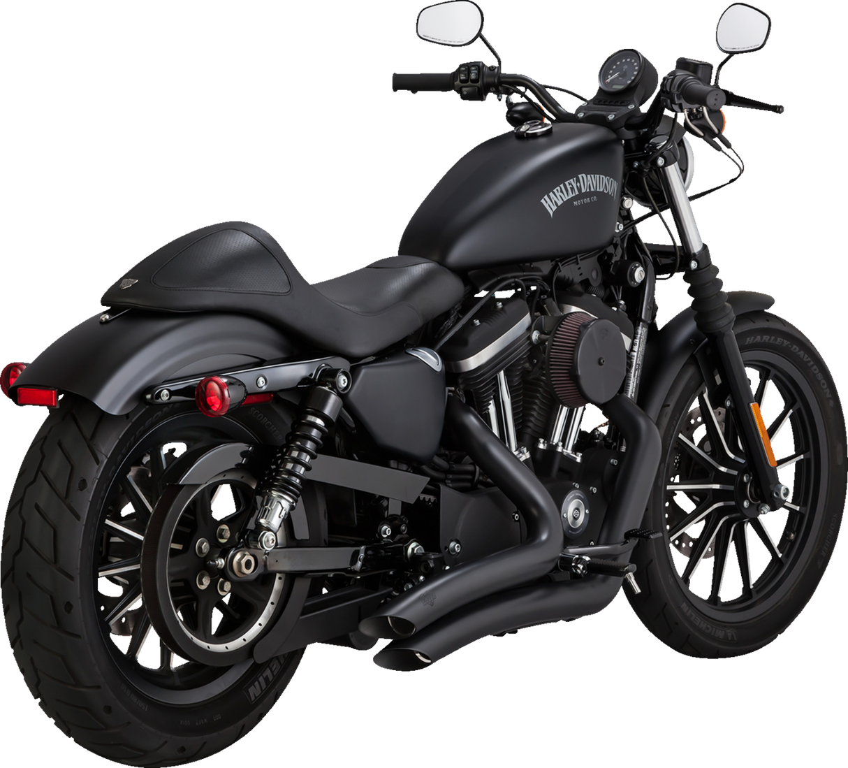 VANCE & HINES Big Radius Exhaust System - Black Iron 1200 /883 SuperLow /Forty-Eight 46367