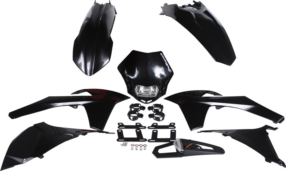 POLISPORT Plastic Body Kit Black 90506