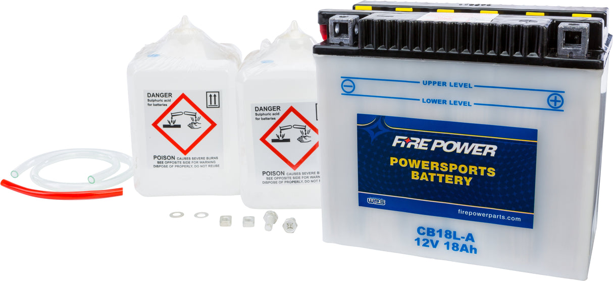 FIRE POWER Battery W/Acid Cb18l-A 12v Heavy Duty CB18L-A