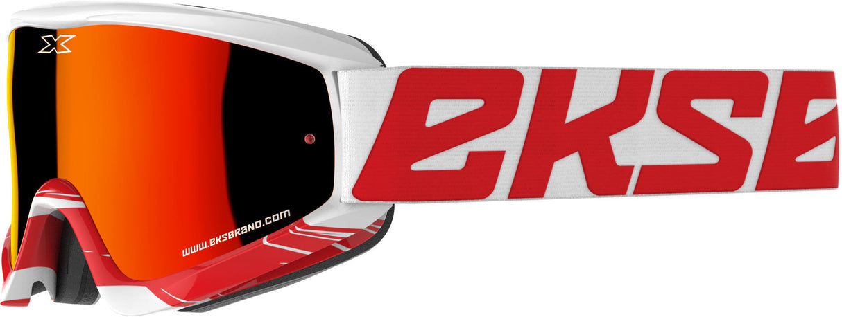 EKS BRAND Go-X Crossfade Goggle White/Red W/Red Mirror 067-10275