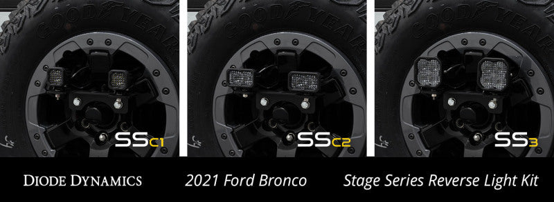 Diode Dynamics 21-22 Ford Bronco C2 Pro Stage Series Reverse Light Kit DD7356