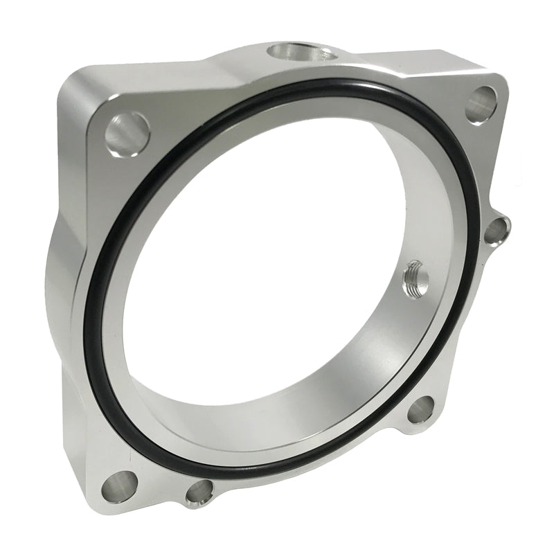 Torque Solution Throttle Body Spacer (Silver): Dodge Challenger R/T / SRT8 2011-2012 V8-5.7/6.4L TS-TBS-001