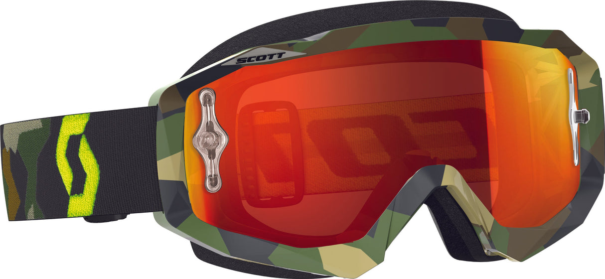 SCOTT Hustle Mx Goggle Grey/Flo Ylw W/Orange Chrome Lens 246430-5409280