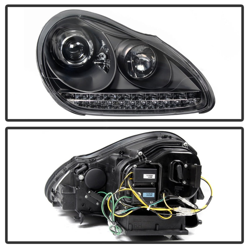 Spyder Porsche Cayenne 03-06 Projector Xenon/HID Model- DRL LED Blk PRO-YD-PCAY03-HID-DRL-BK 5080967