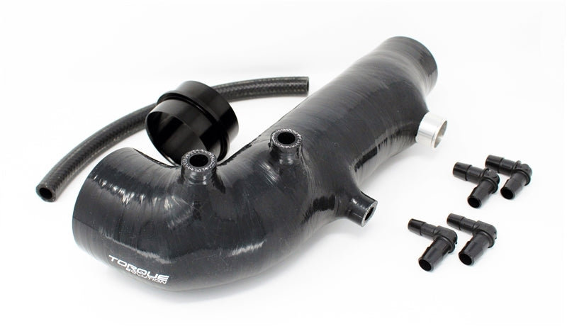 Torque Solution Turbo Inlet Hose Black: 02-07 Subaru WRX / 04-18 STI / 05-09 Legacy GT / 04-13 FTX TS-SU-463BK