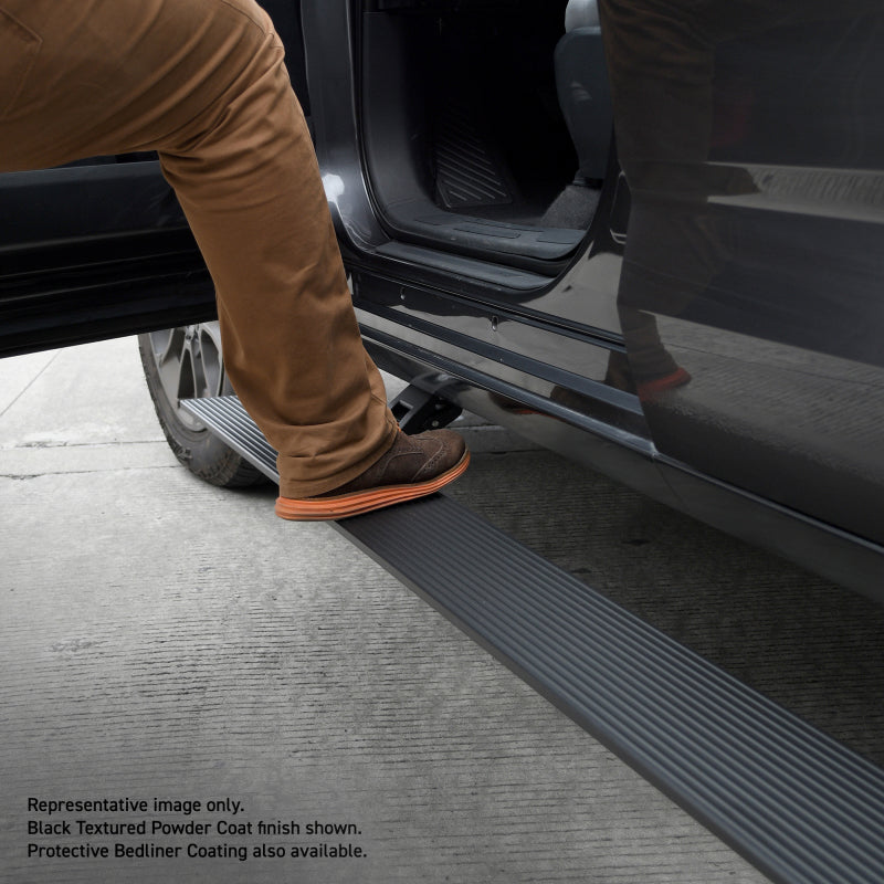 Go Rhino 22-24 Toyota Tundra Crew Cab E-BOARD E1 Electric Running Board Kit - Bedliner Coating 20444587T