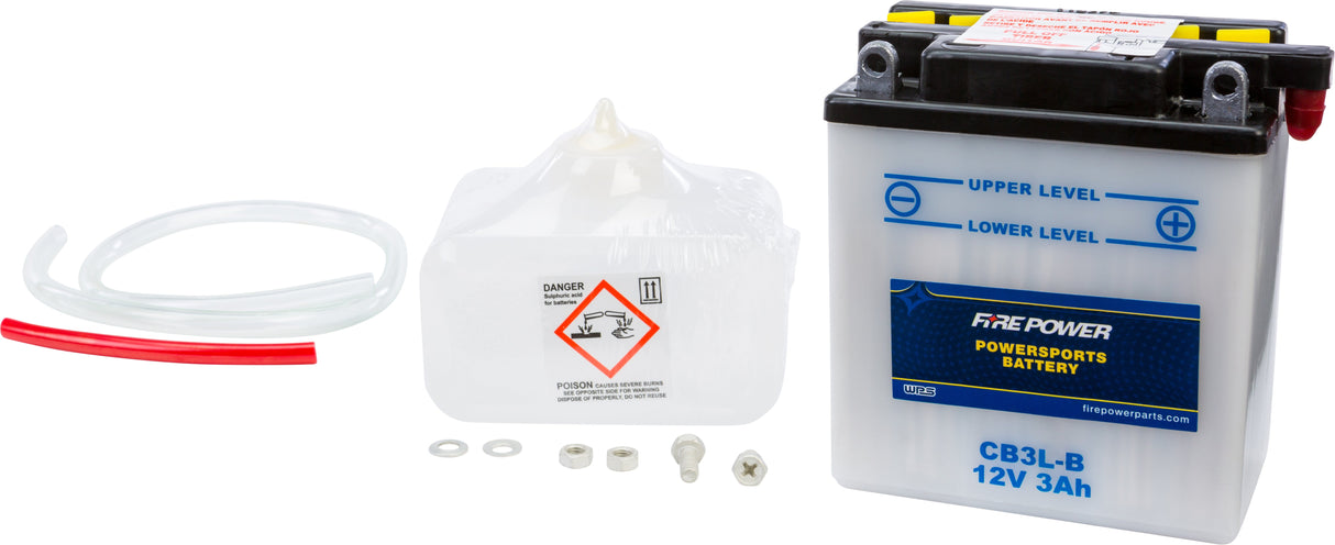 FIRE POWER Battery W/Acid Cb3l-B 12v Heavy Duty CB3L-B
